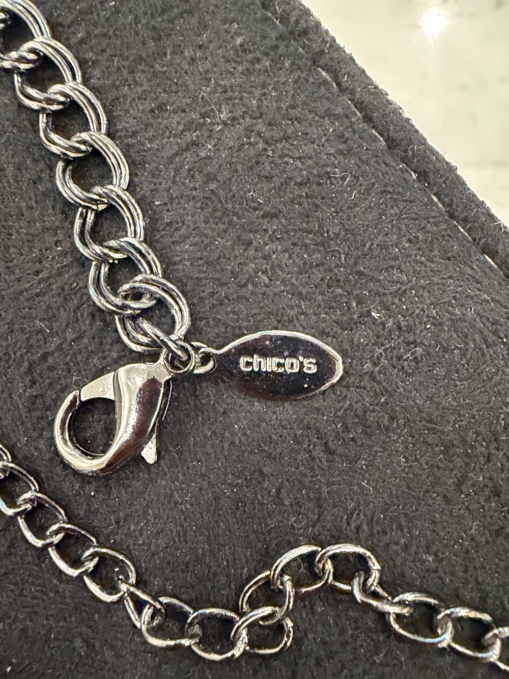 Chico's Red and Gold Multi-Drop Statement Necklace - Picture 3 of 5